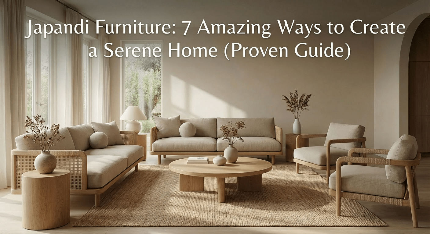 Japandi Furniture: 7 Amazing Ways to Create a Serene Home (Proven Guide) 1 Serene Japandi furniture arrangement blending Japanese and Scandinavian design