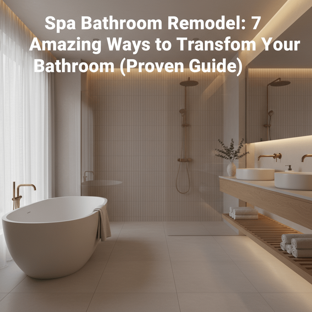 Spa Bathroom Remodel: 7 Amazing Ways to Transform Your Bathroom (Proven Guide) 1 Luxurious spa bathroom remodel with natural stone and calming design elements