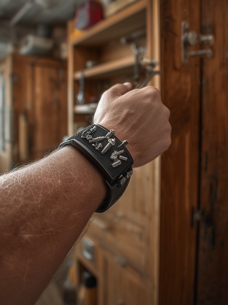 Magnetic Wristband: 7 Ultimate Secrets For Amazing Tool Organization In 2026 2 magnetic wristband in action